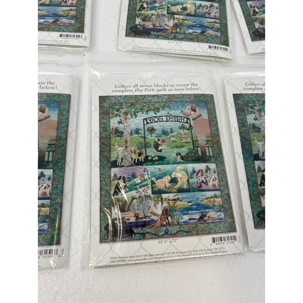 McKenna Ryan Dog Park Quilt Pattern Kit Set Blocks 1-7 Complete New Applique OOP